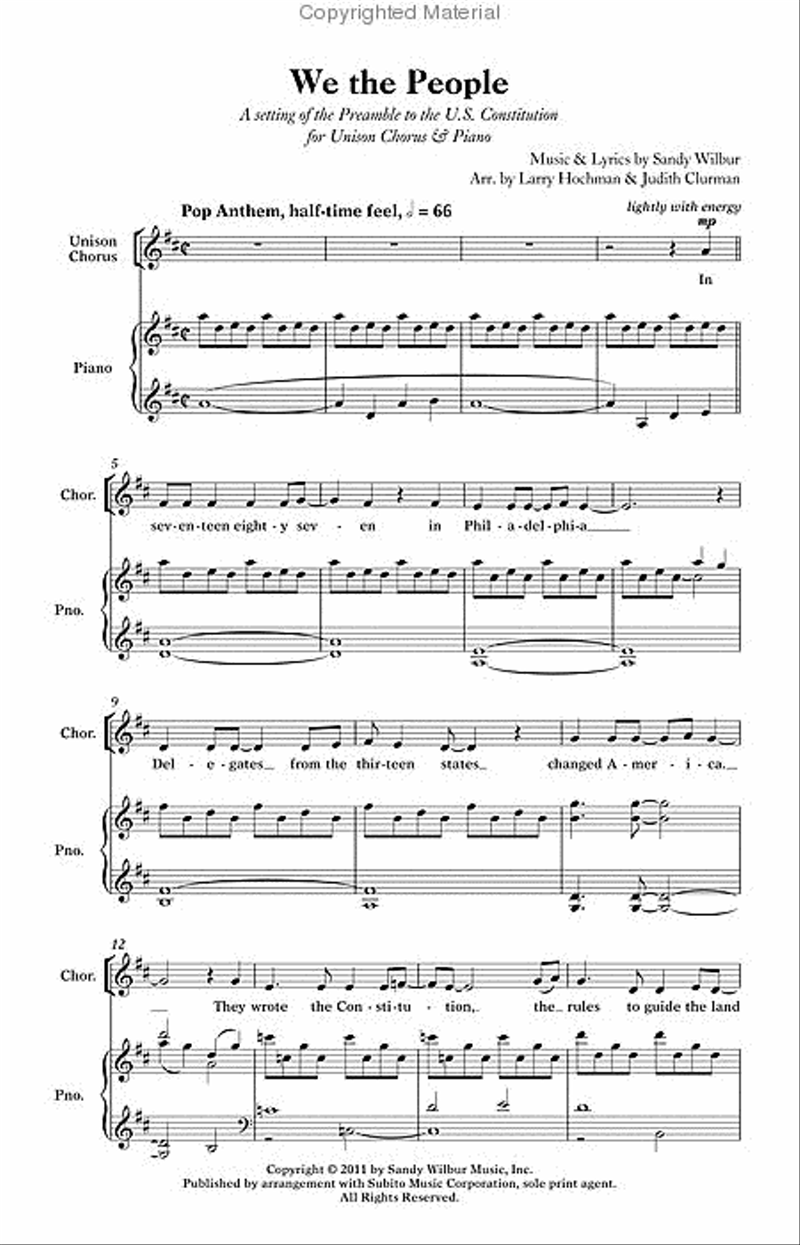 We the People Unison Choir scores gallery preview page 3