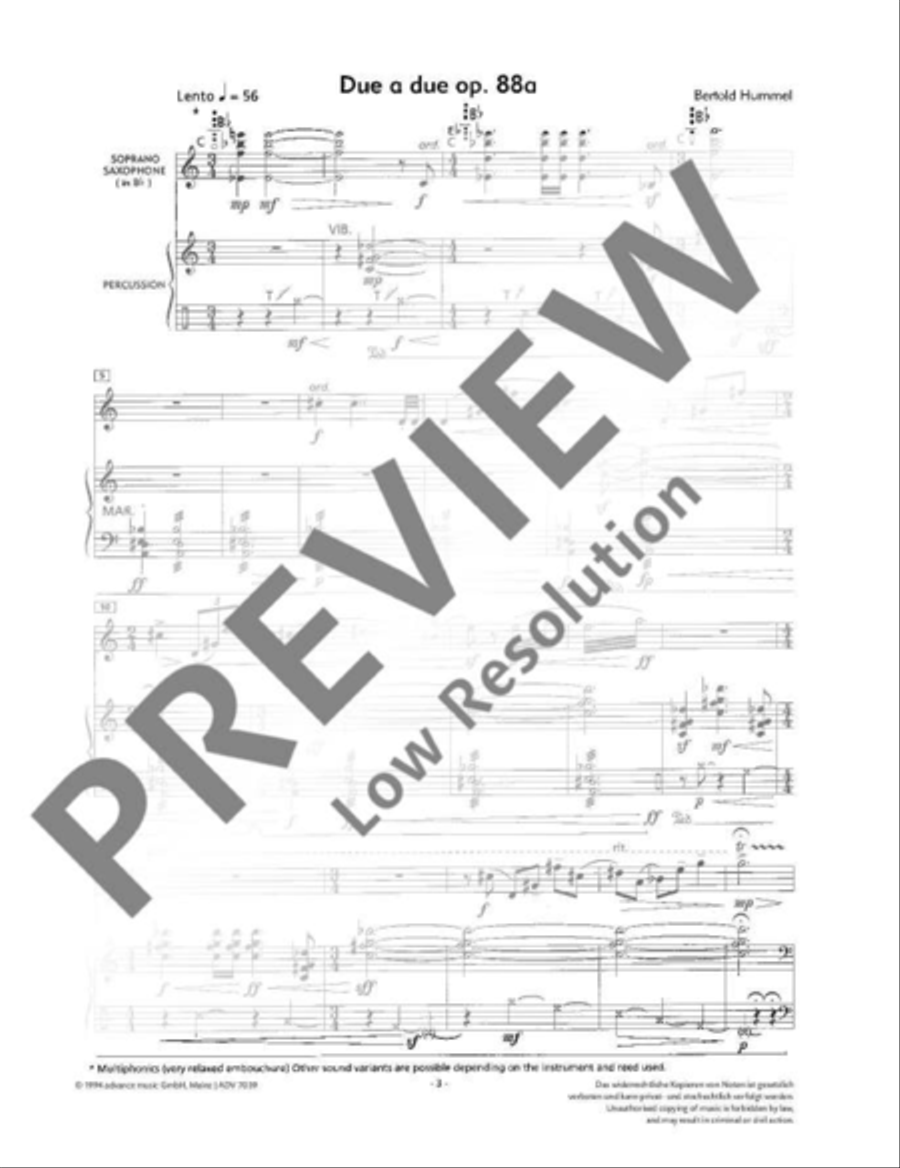 Due a due Soprano Saxophone scores gallery preview page 17