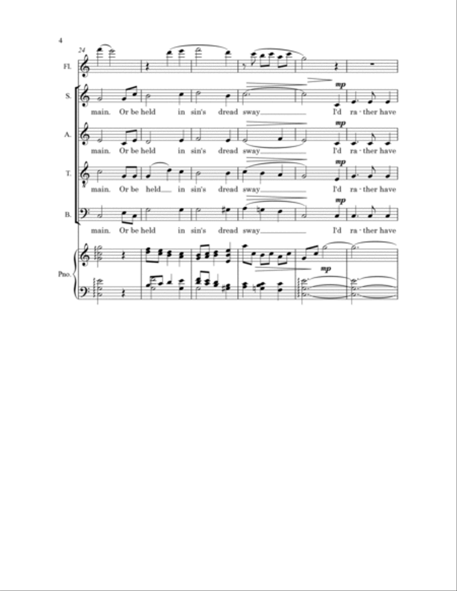 I'd Rather Have Jesus I'd Rather Have Jesus 4-Part scores gallery preview page 4