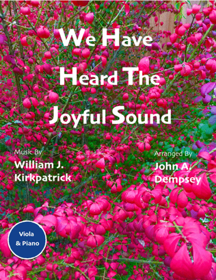 Book cover for We Have Heard the Joyful Sound (Jesus Saves): Viola and Piano