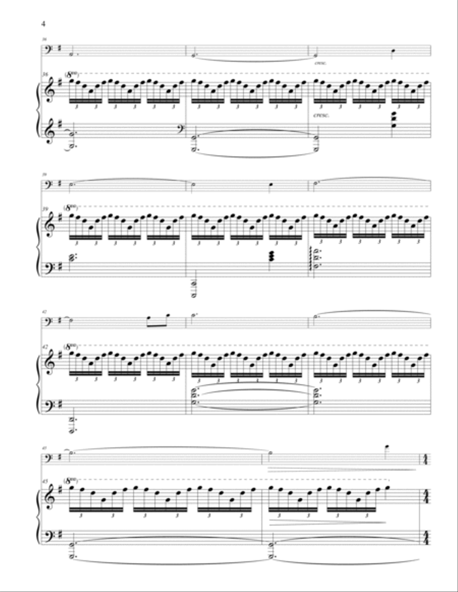 Star of Wonder: Medley of We Three Kings and Joy to the World (Cello Solo) Piano scores gallery preview page 4
