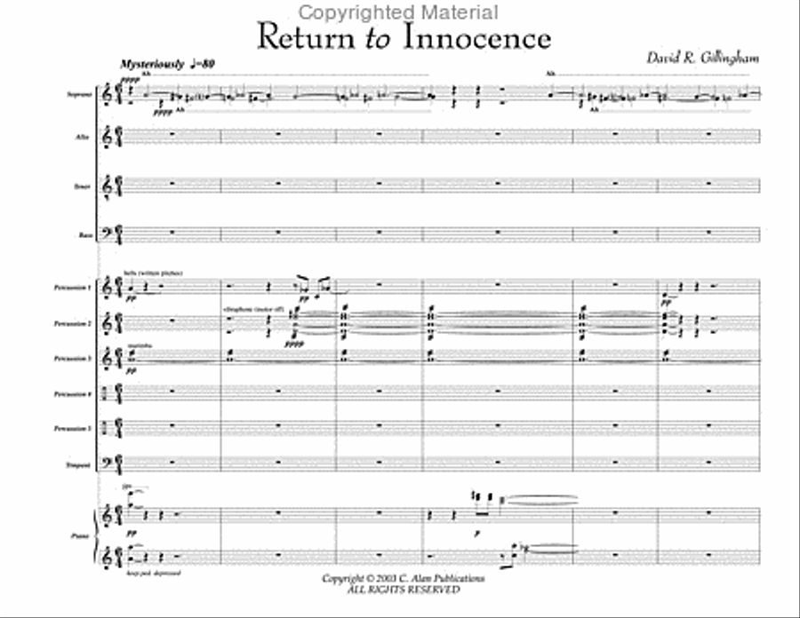 Return to Innocence 4-Part scores gallery preview page 2