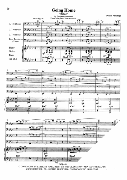 5 Jazzinations by Dennis Armitage Trombone - Sheet Music