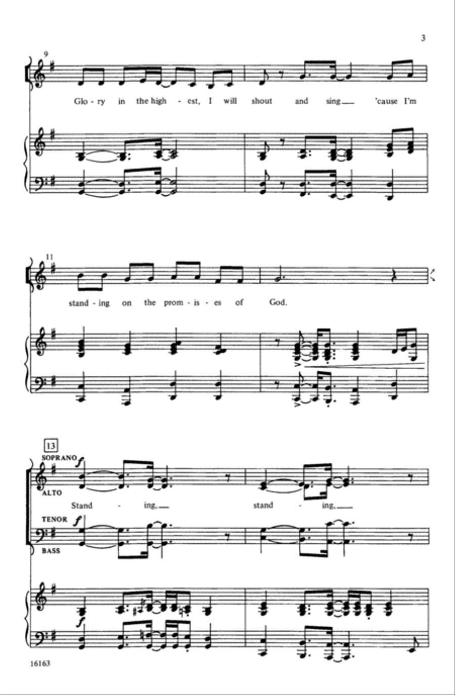 Standing on the Promises Standing on the Promises 4-Part scores gallery preview page 3