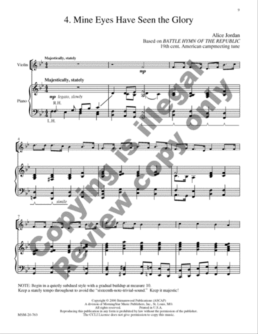 An American Suite for Violin and Piano Violin Solo scores gallery preview page 14