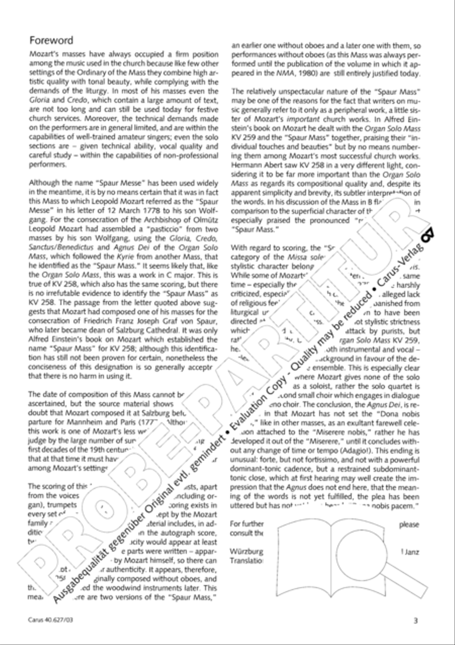 Mass in C Major 4-Part scores gallery preview page 4