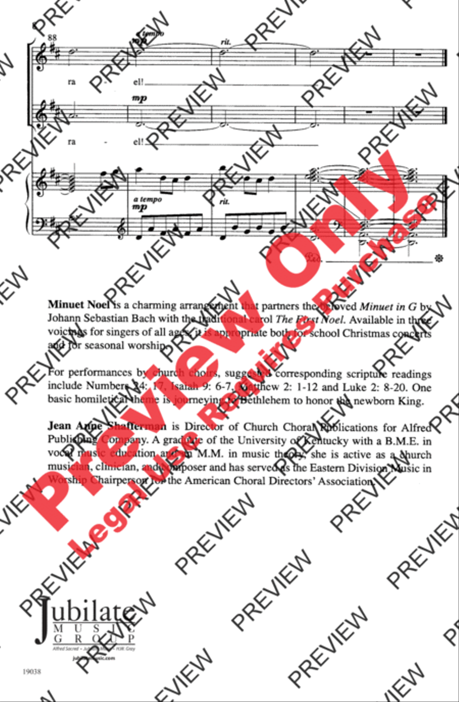 Minuet Noel 2-Part scores gallery preview page 8