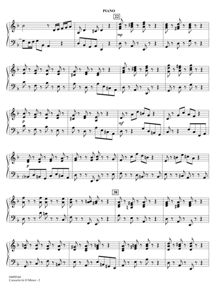 Concerto In D Minor (Movement 1) (arr. Larry Moore) - Piano or Harpsichord