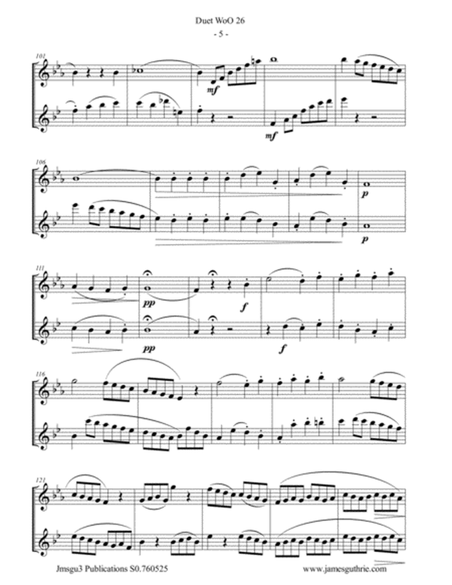 Beethoven: Duet WoO 26 for Clarinet & Bass Clarinet image number null