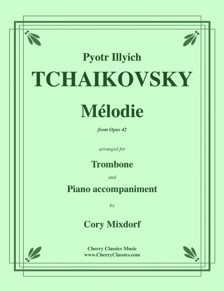 Melodie from op. 42 for Trombone and Piano