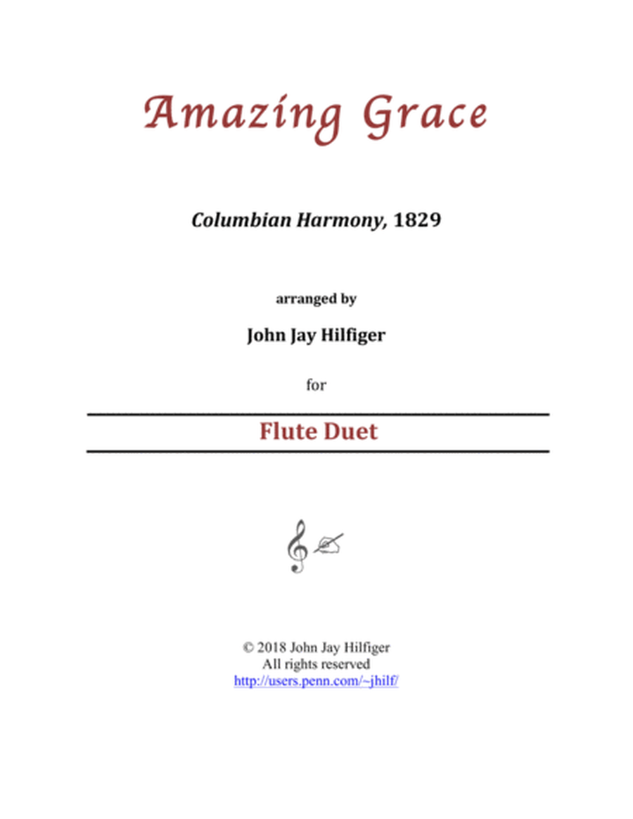 Amazing Grace for Flute Duet image number null