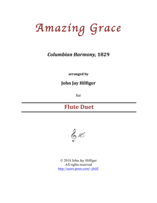 Book cover for Amazing Grace for Flute Duet