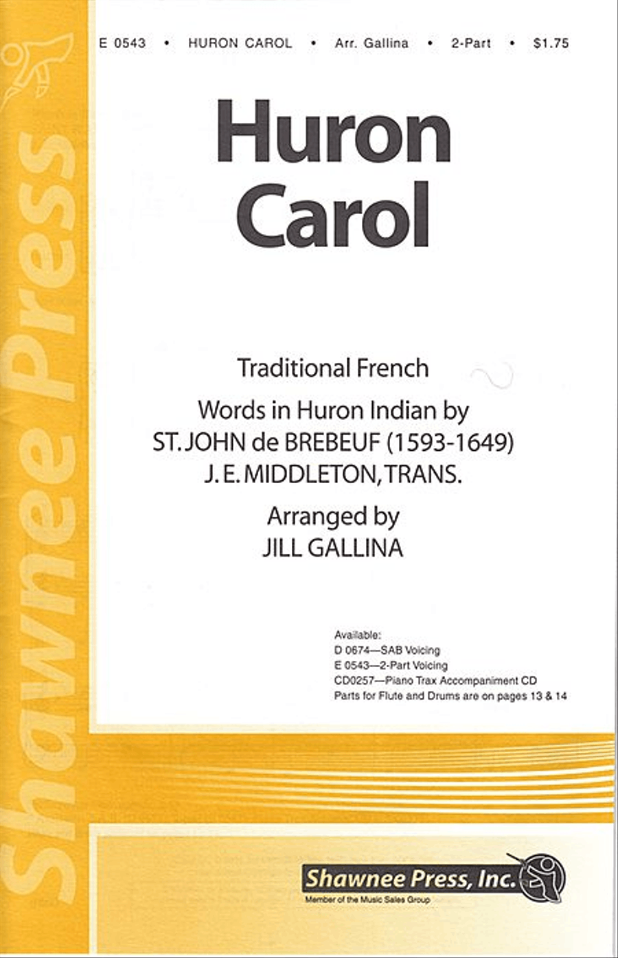 Huron Carol Huron Carol 2-Part scores gallery preview page 1