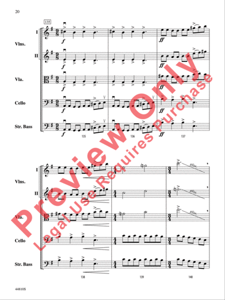 Hidden Dimensions String Orchestra scores gallery preview page 44