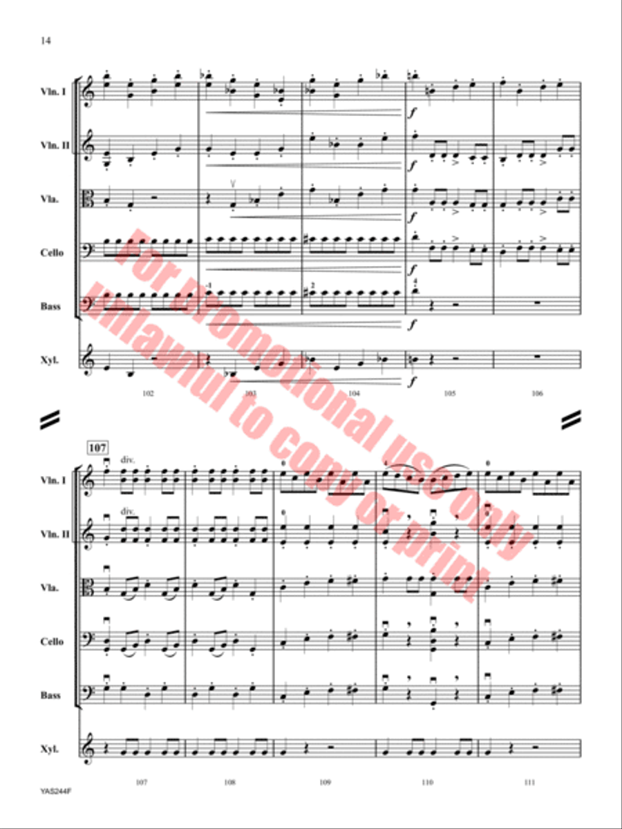 Fossils and Finale Orchestra scores gallery preview page 14