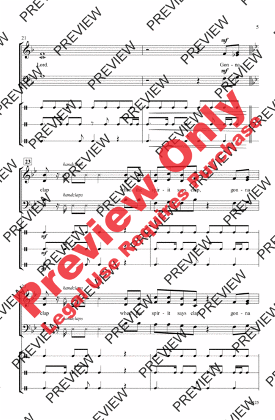 Gonna Sing Gonna Sing 3-Part scores gallery preview page 5