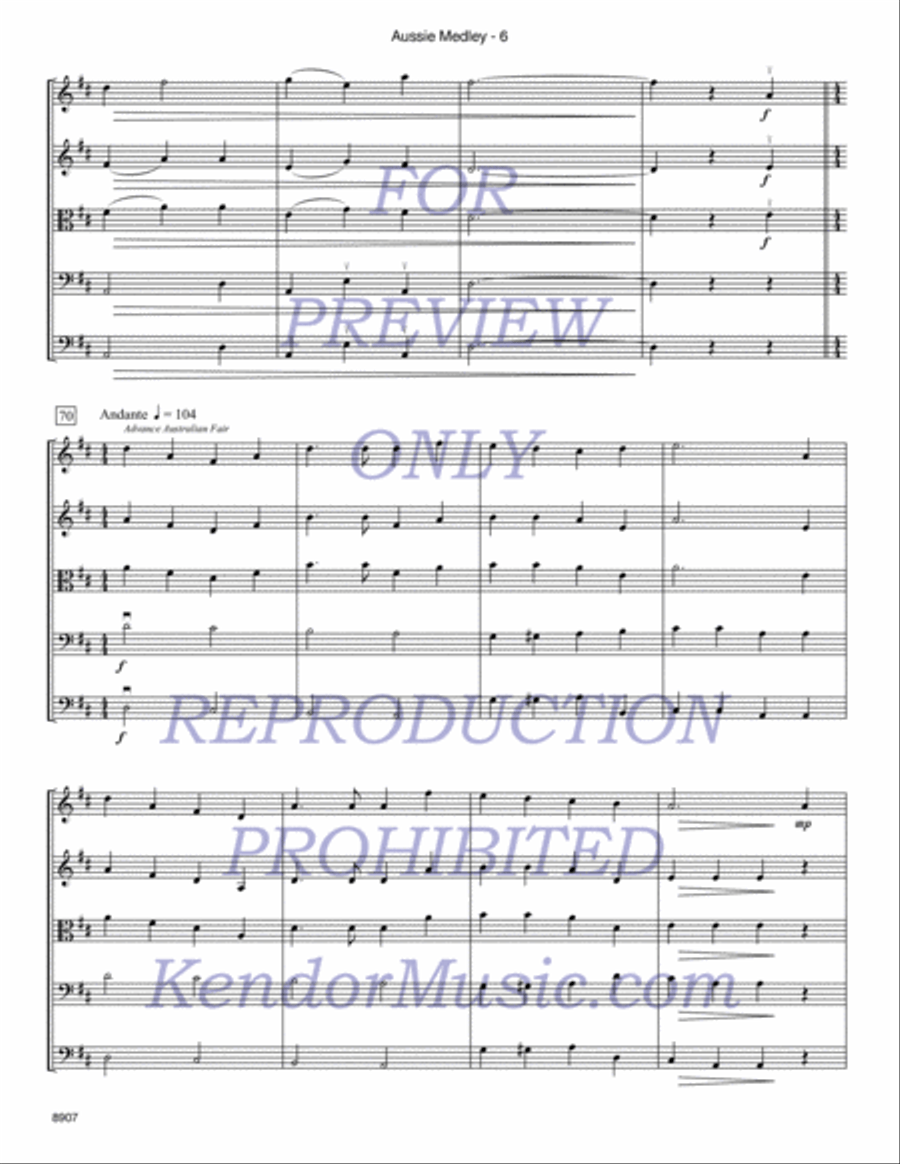 Aussie Medley String Orchestra scores gallery preview page 7