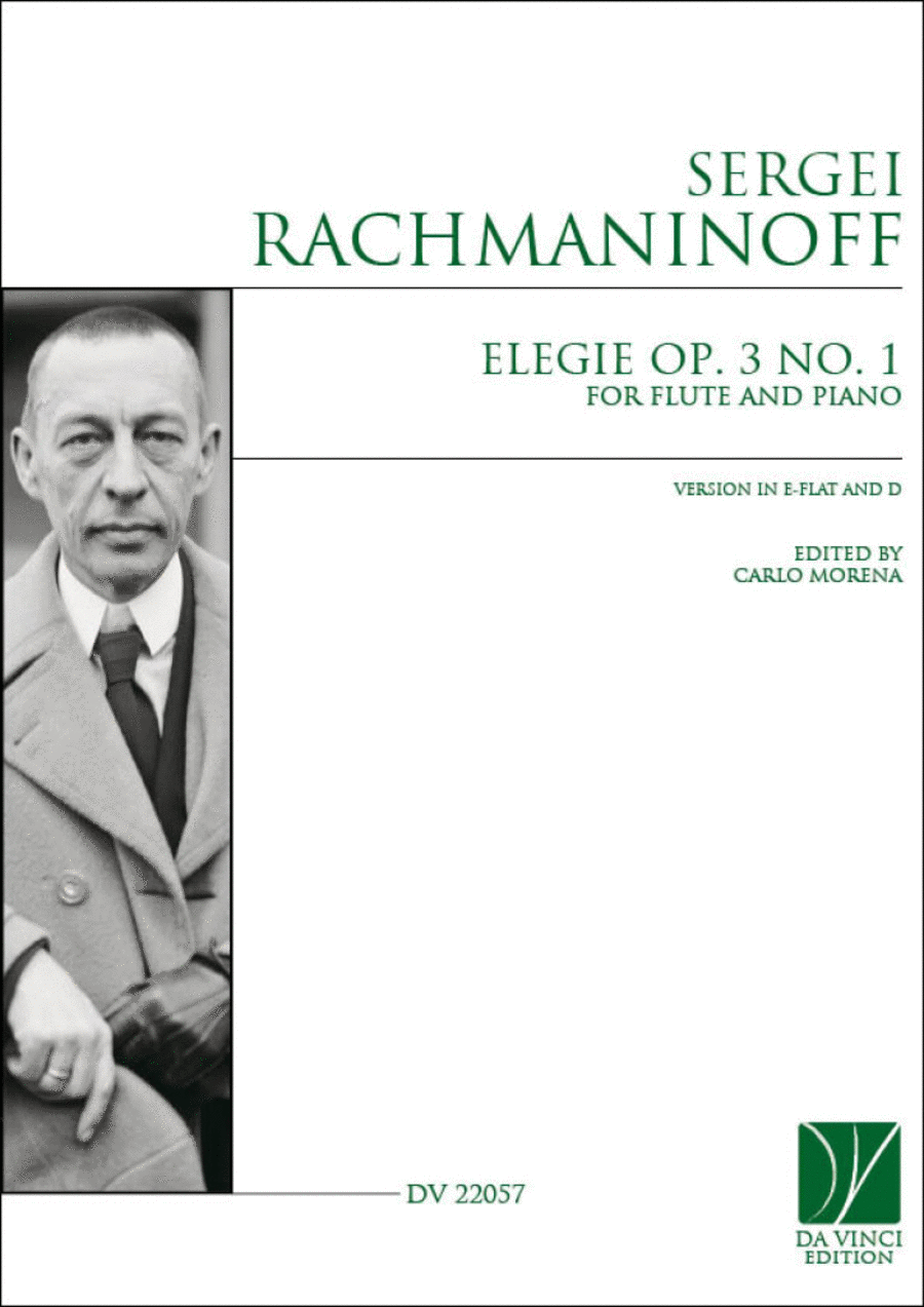 Elegie Op. 3 No. 1, for Flute and Piano Flute Solo scores gallery preview page 1