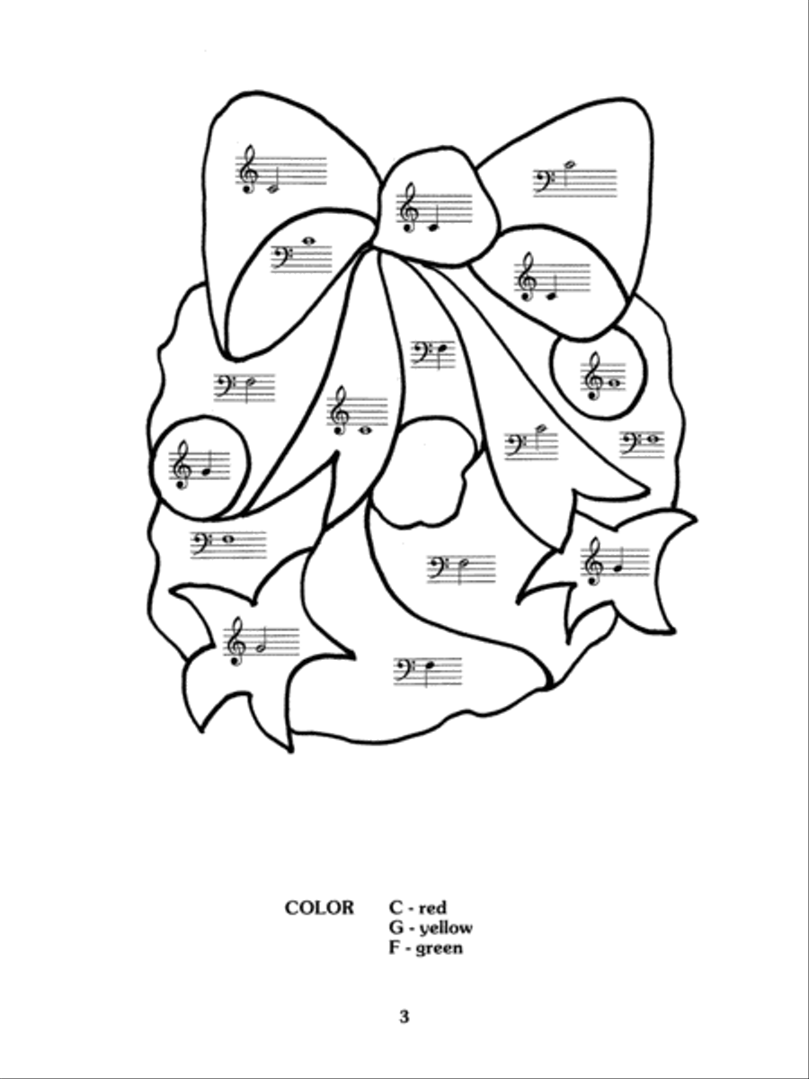 Color by Note Christmas Piano Method scores gallery preview page 3