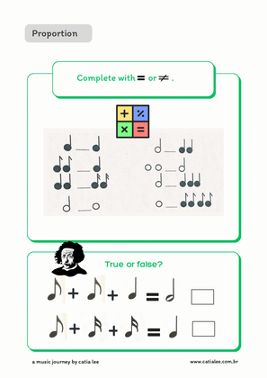 Musical Theory for Kids - Proportion Notes Duration 2