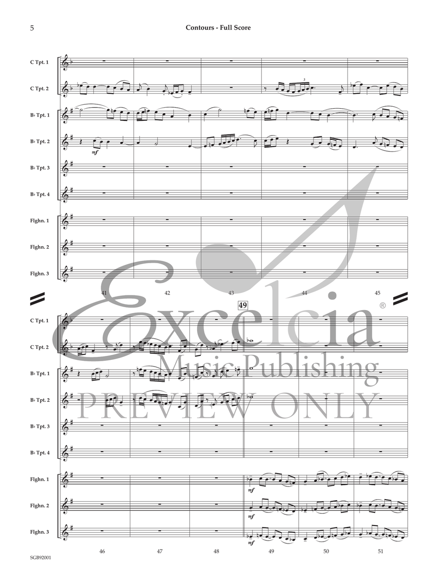 Contours Contours Brass Ensemble scores gallery preview page 6