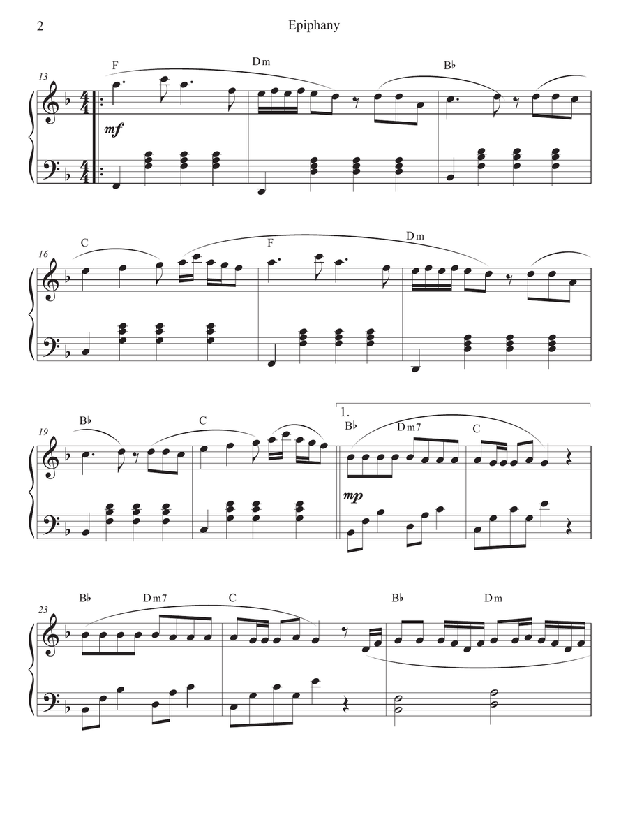 Epiphany Piano Solo scores gallery preview page 2