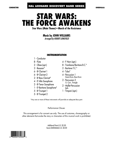 Star Wars: The Force Awakens - Conductor Score (Full Score)