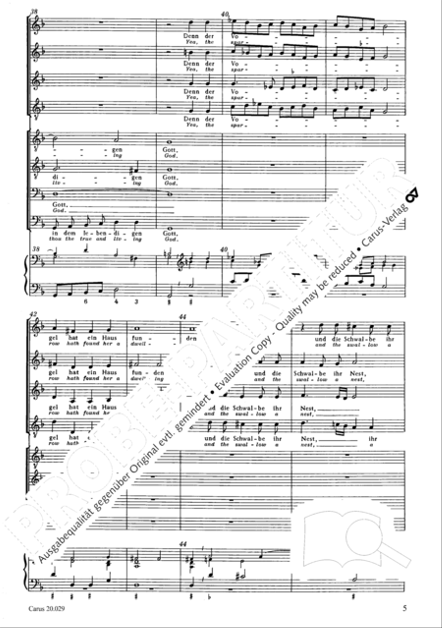 How beautiful is thy dwelling place (Wie lieblich sind deine Wohnungen) Men's Choir scores gallery preview page 12