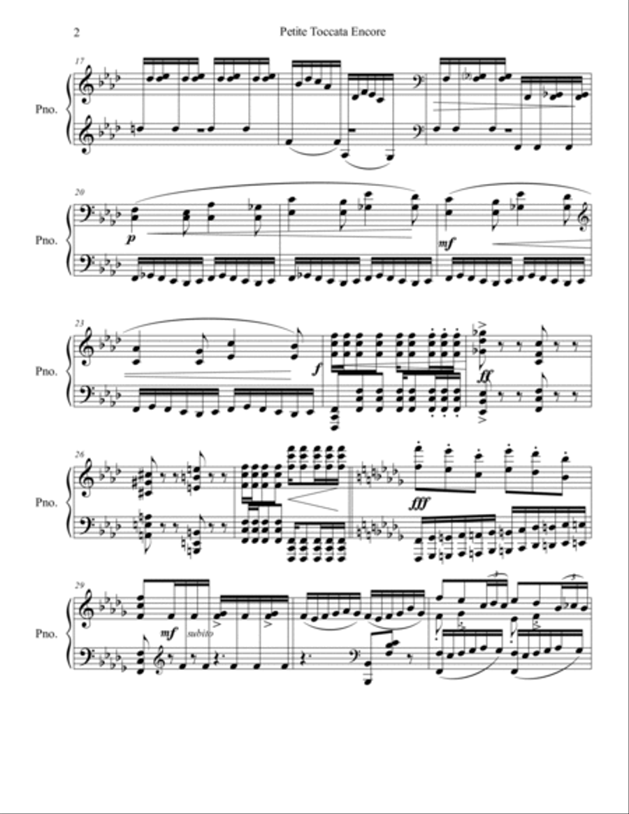 Petite Toccata Piano Solo scores gallery preview page 2