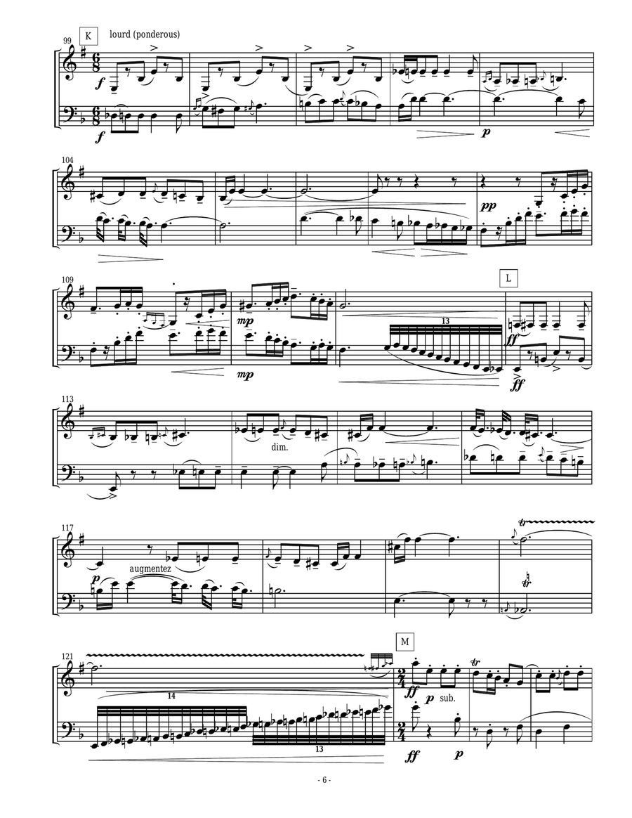 Eastern European Rhapsody - duets for clarinet and bassoon Woodwind Duet scores gallery preview page 6
