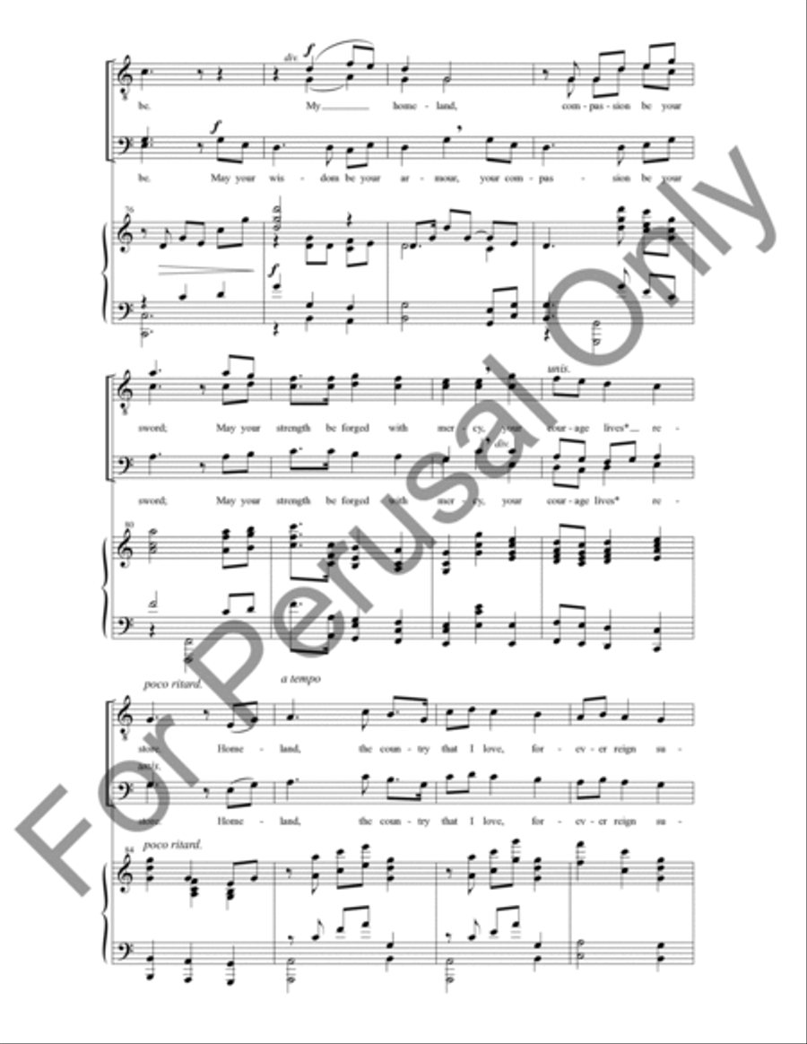 Homeland (Choral Score) TTBB scores gallery preview page 8