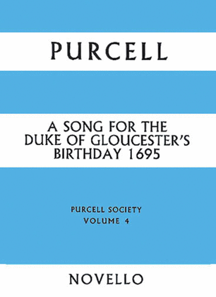 Song For The Duke Of Gloucester's Birthday 1695