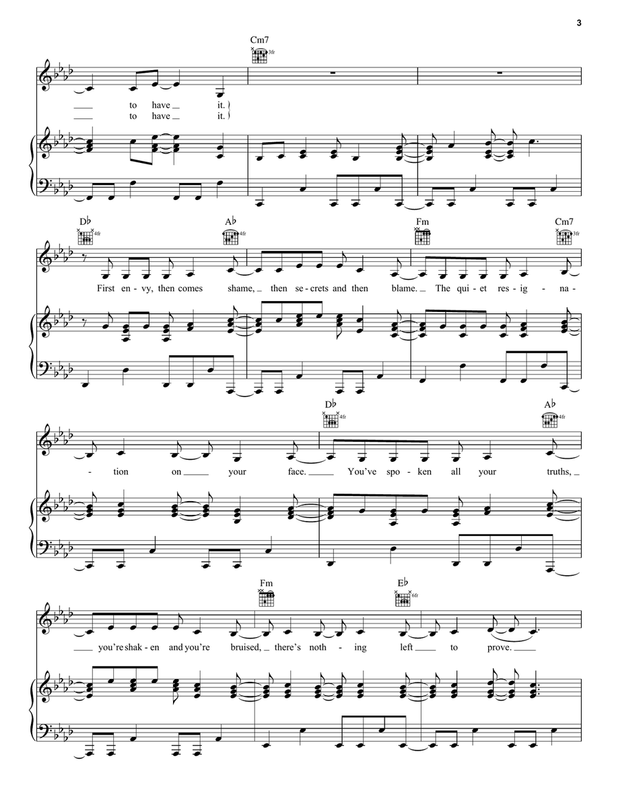 We Could Have It All Piano, Vocal, Guitar scores gallery preview page 3