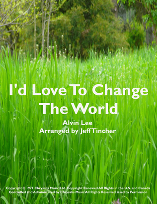 Book cover for I'd Love To Change The World
