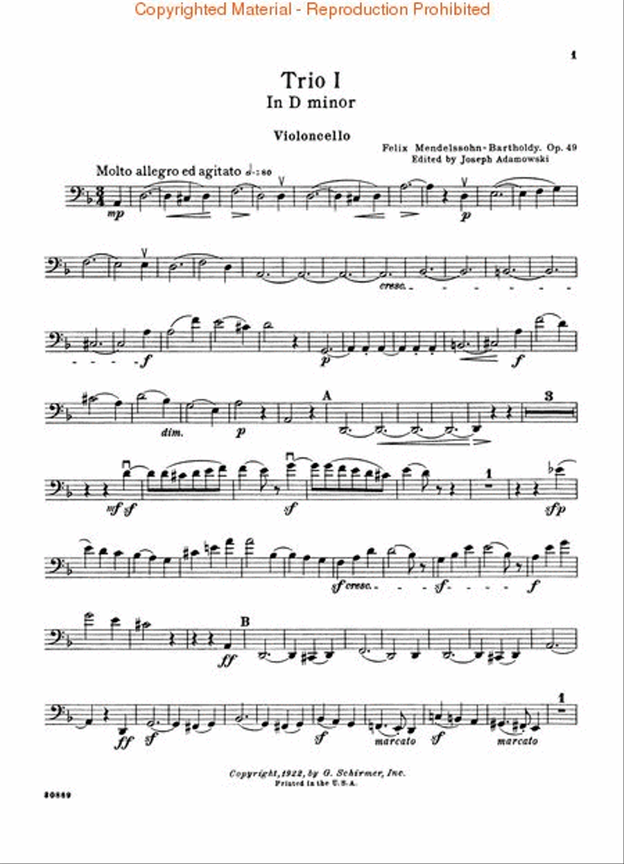 Trio in D Minor, Op. 49 Trio in D Minor, Op. 49 Piano Trio scores gallery preview page 5