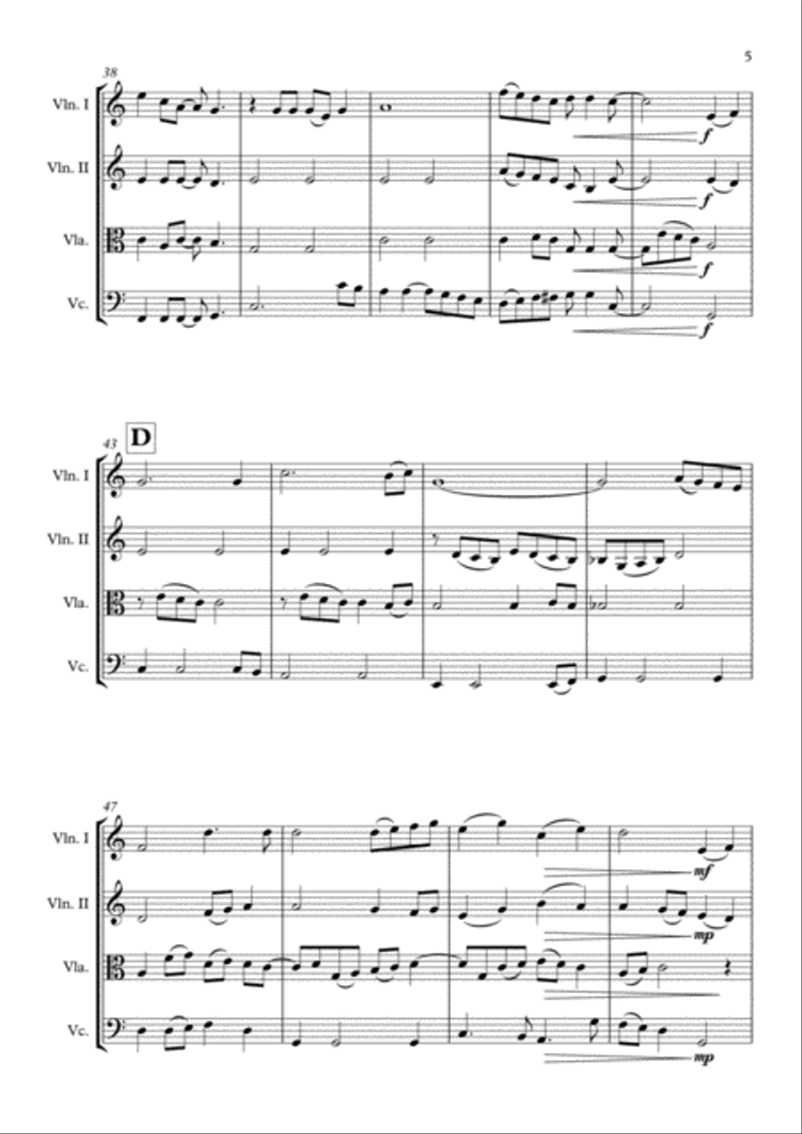 We Have All The Time In The World String Quartet scores gallery preview page 6