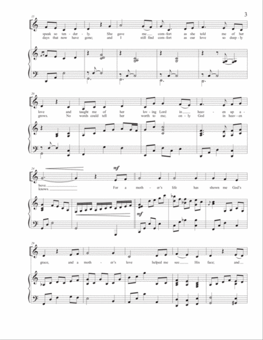 Mother's Day Song Mother's Day Song Divisi scores gallery preview page 3