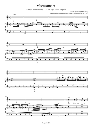 Morte amara (Vocal score/piano reduction)