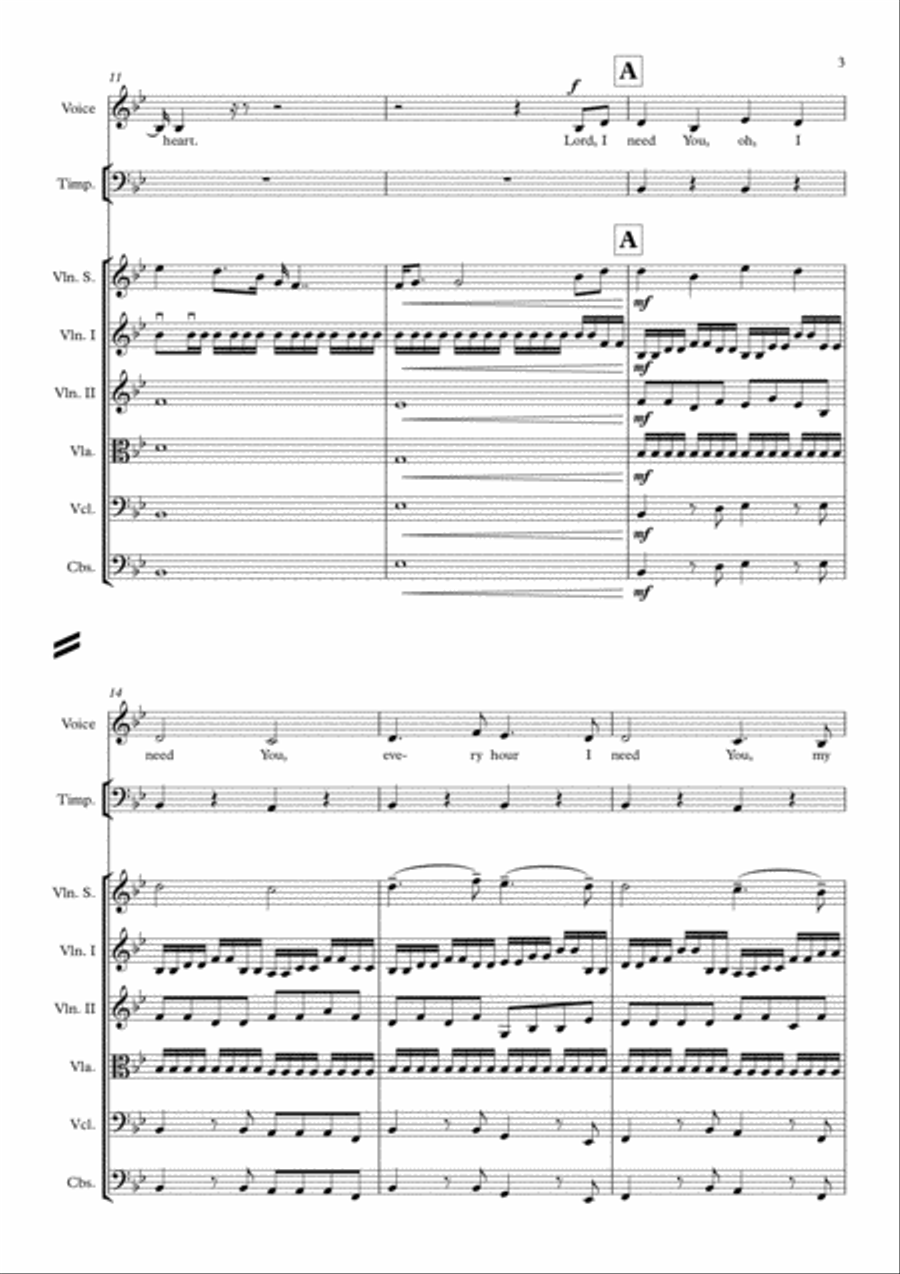 Lord, I Need You Unison Choir scores gallery preview page 3