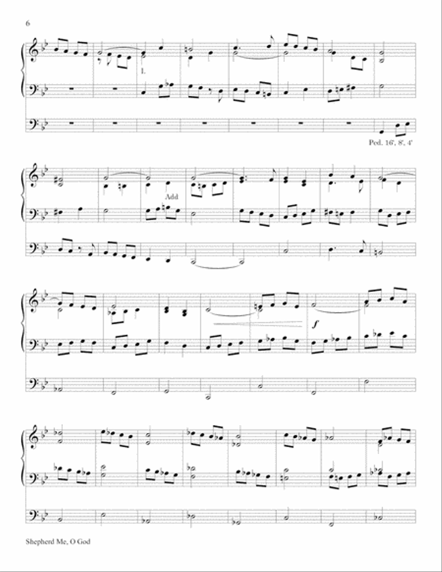 Fantasy and Fugue on Shepherd Me, O God Score scores gallery preview page 6