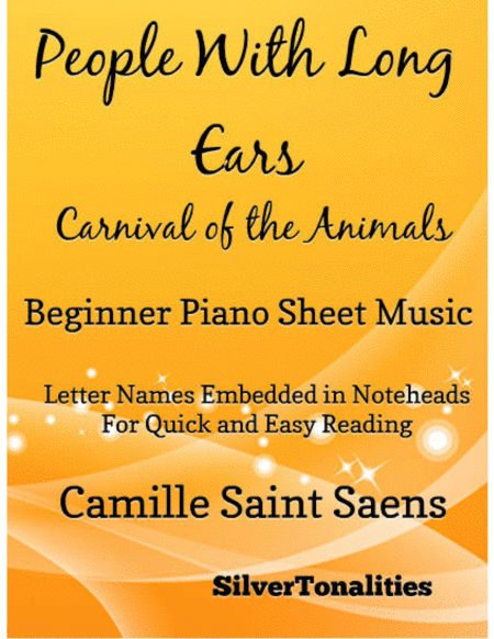 People With Long Ears Carnival of the Animals Beginner Piano Sheet Music