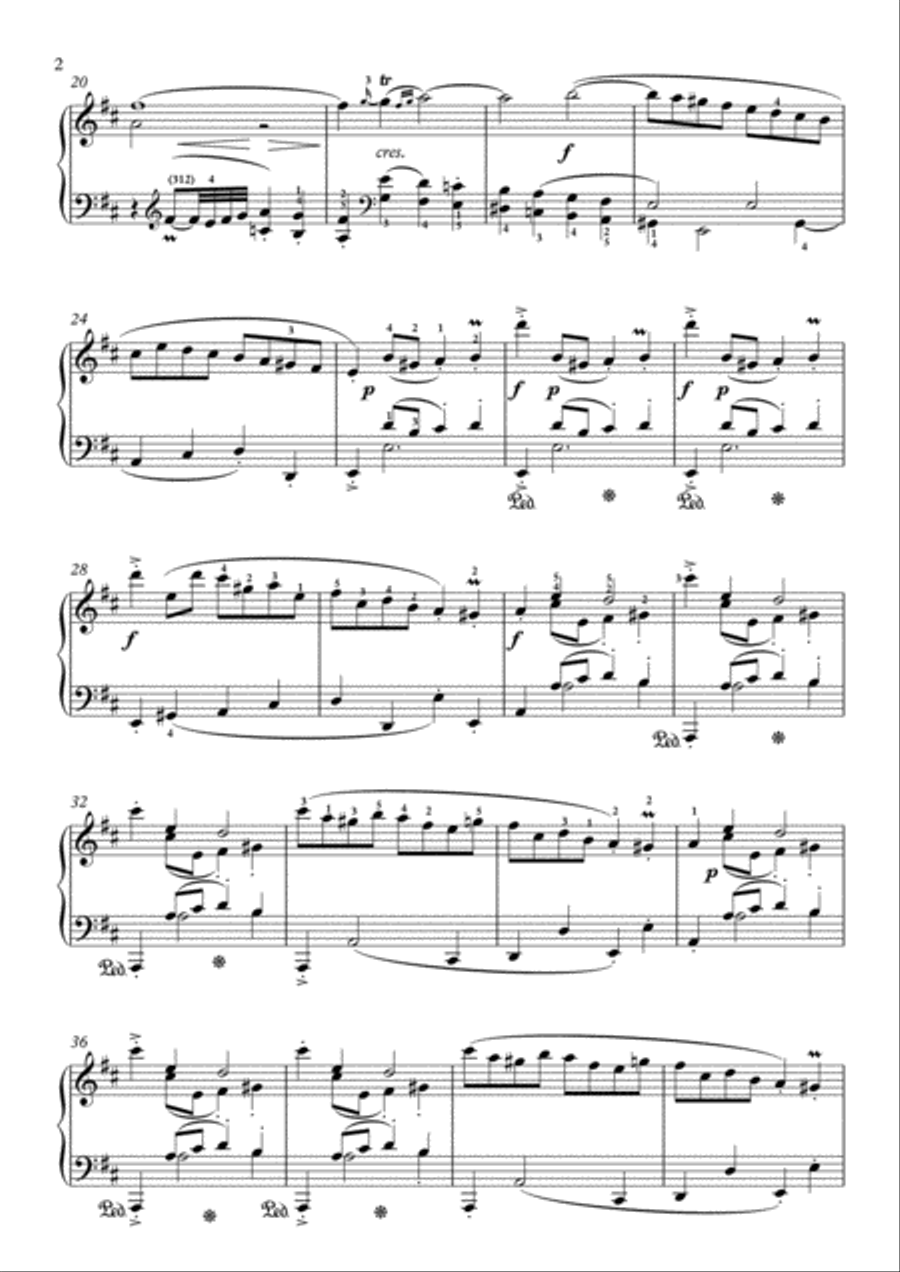 Scarlatti-Sonata in D-Major L.311 K.509(piano) Piano Solo scores gallery preview page 3