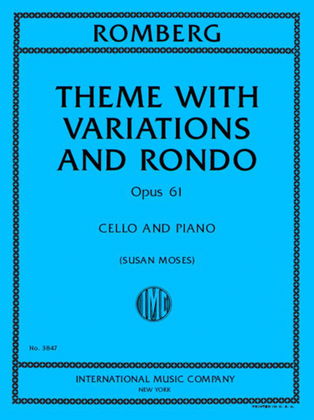 Book cover for Theme With Variations And Rondo, Op.61