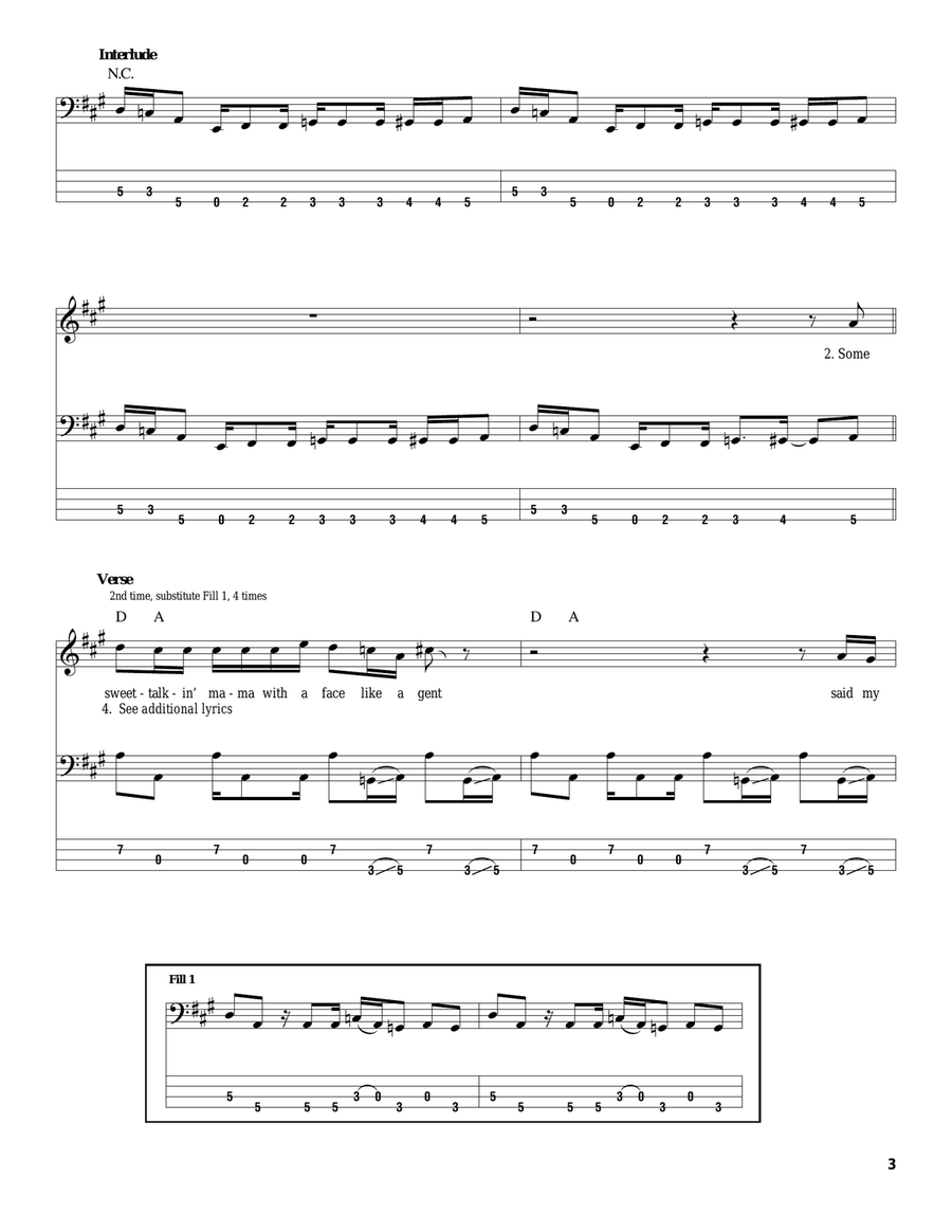 Sweet Emotion Acoustic Guitar scores gallery preview page 3