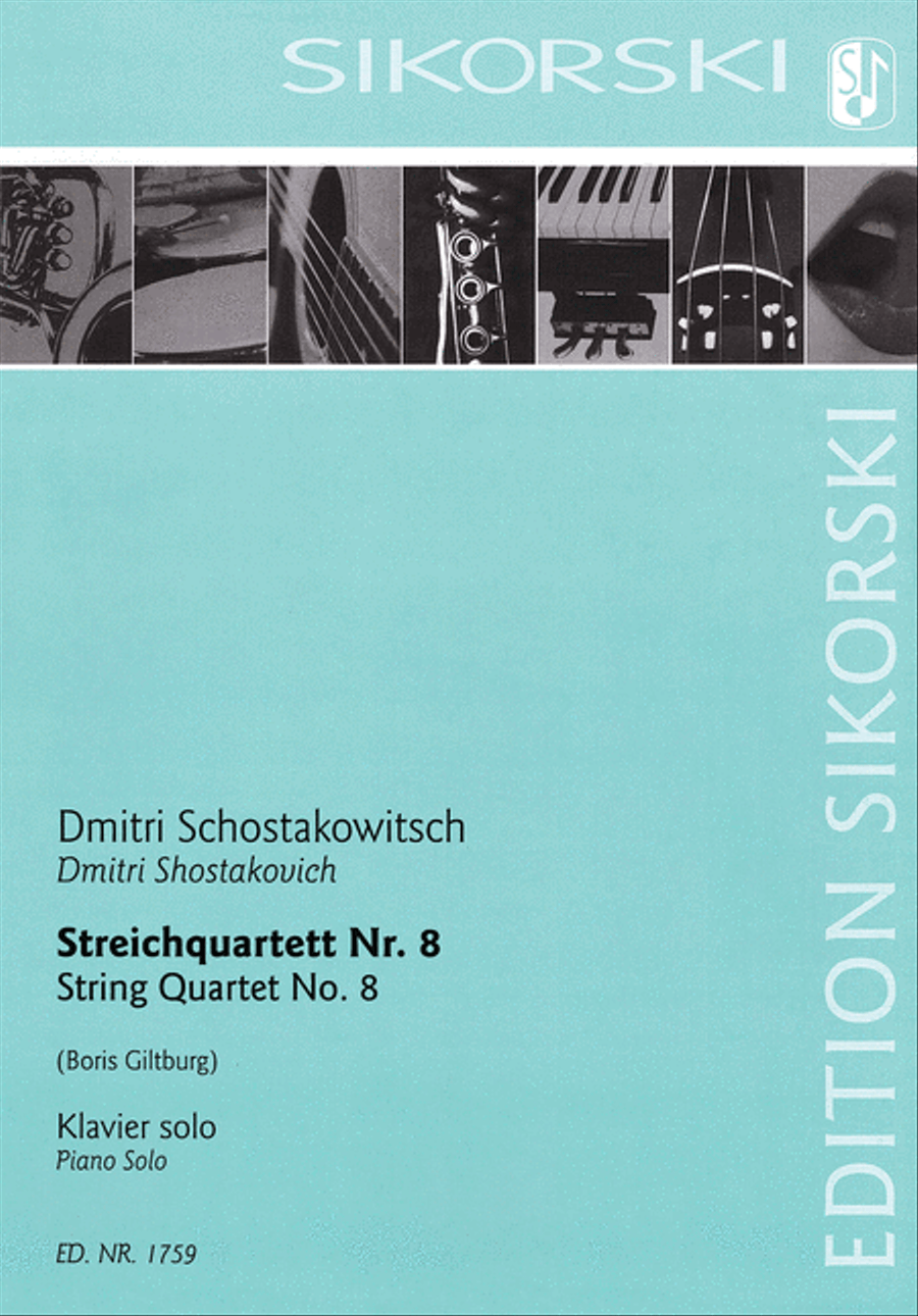 String Quartet No. 8 Cello scores gallery preview page 1