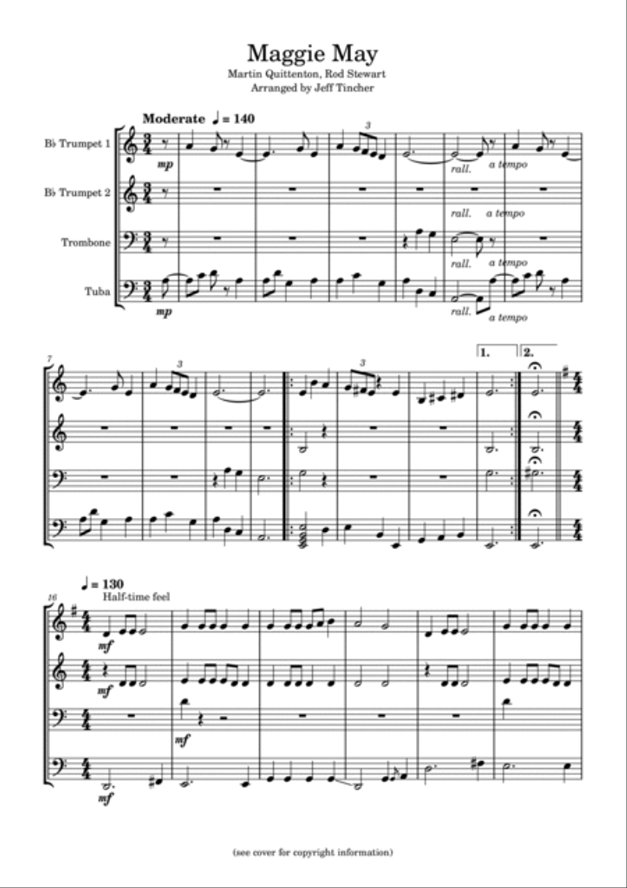 Maggie May Brass Ensemble scores gallery preview page 2