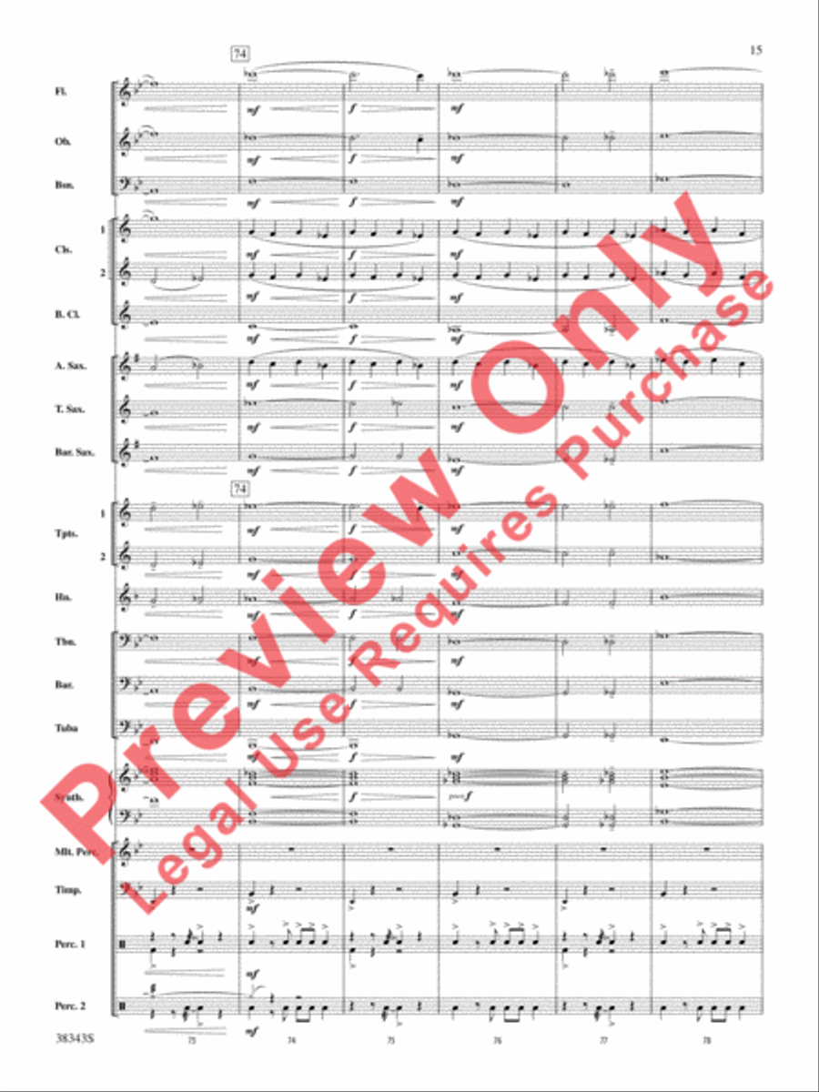 Harry Potter and the Deathly Hallows, Part 2, Selections from Concert Band scores gallery preview page 16
