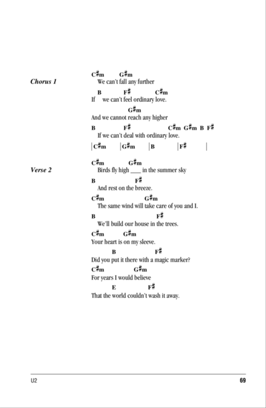 Ordinary Love Acoustic Guitar scores gallery preview page 2