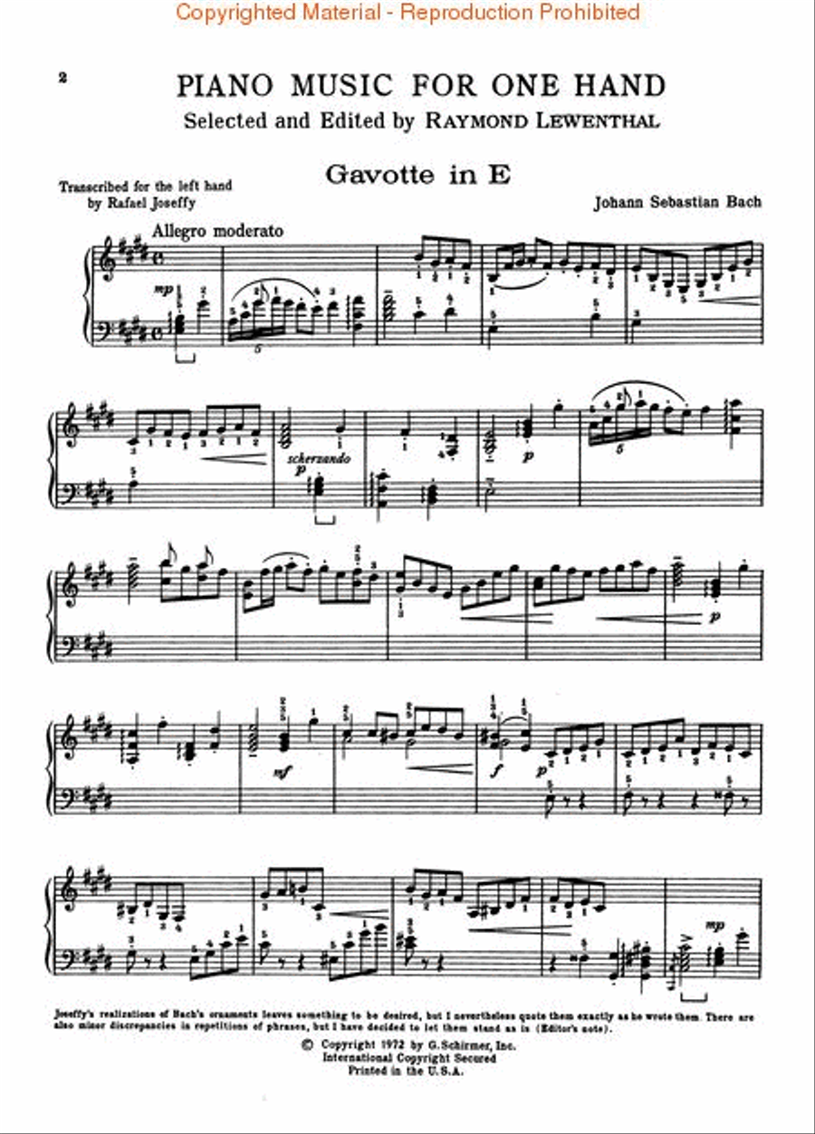 Piano Music for 1 Hand Piano Solo scores gallery preview page 2