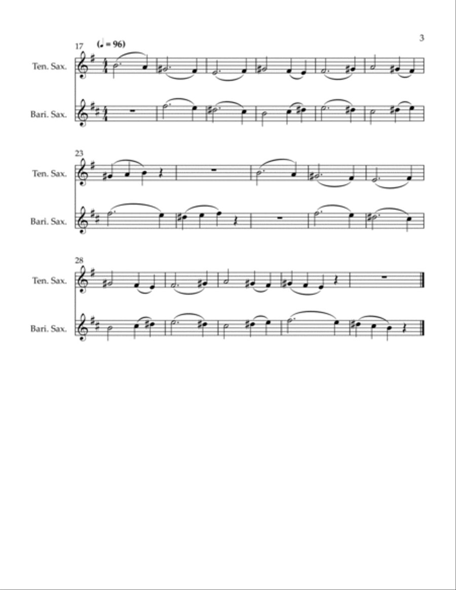 3 Conversations Woodwind Duet scores gallery preview page 3